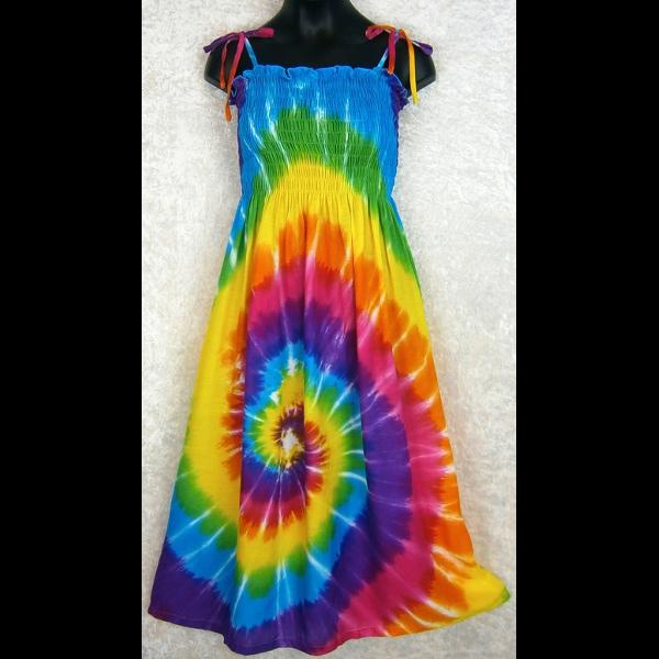 Rainbow Spiral Tie-Dye Dress (Ages ...